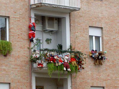 Balcone trash natalizio
