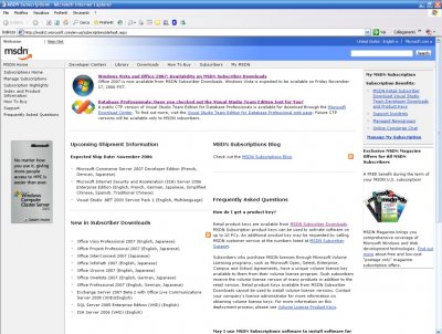 Windows Vista RTM su MSDN