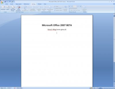 Microsoft Word 2007 Beta 1 07