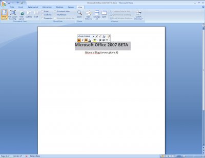 Microsoft Word 2007 Beta 1 10